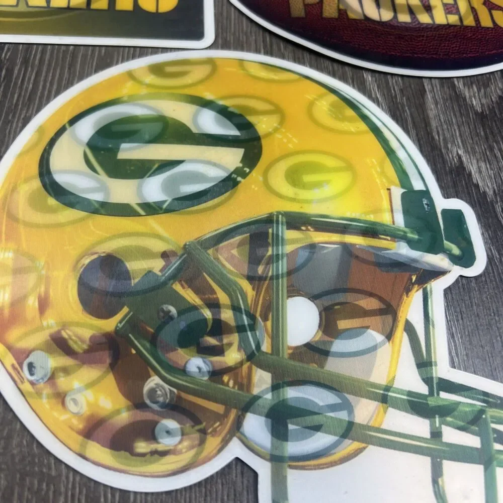 Nfl Green Bay Packers Ultraflip 3D Magnet Set 3 Piece Yellow Green